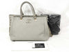CHANEL Calfskin Shopping Tote Small 2-Way Shoulder Bag AS0355 Gray Handbag