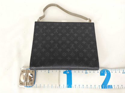 LOUIS VUITTON Monogram Satin Ange MM M92101 Noir Handbag 