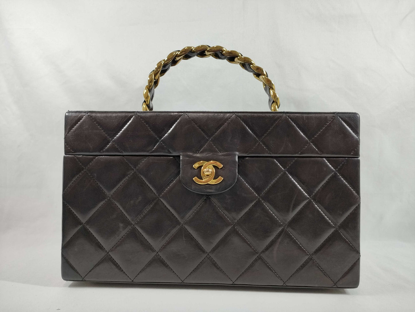 CHANEL Vanity Lamb Black GP Vanity Bag