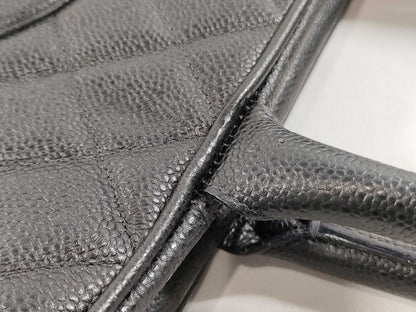 CHANEL Coco Mark Boston Bag Caviar Black GP Boston Bag