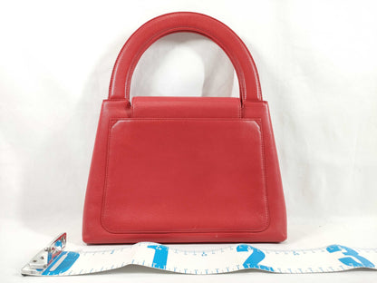 CHANEL Turnlock Handbag Caviar Red GP Handbag