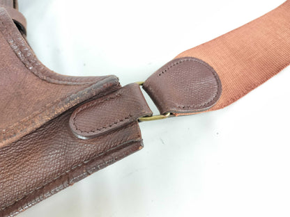 HERMES Evelyn Leather Shoulder Bag, Brown, Engraved