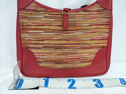 HERMES Trim 35 Vibrato Red with Gold Hardware, 2003 Shoulder Bag