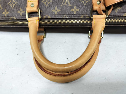 LOUIS VUITTON Monogram Graffiti Keepall 50 M92197 FL0051 Brown Boston Bag