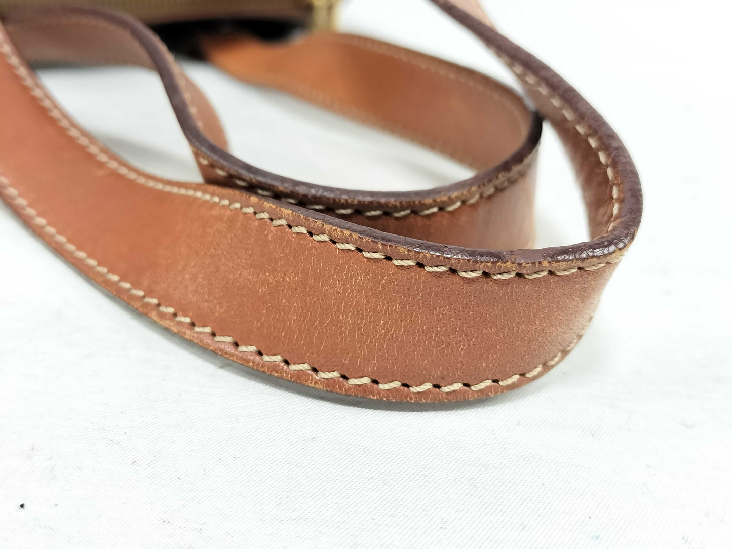 CELINE Macadam PVC and Leather Shoulder Bag, Brown