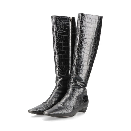 Dior Crocodile Long Boots Size 37 1/2 Other Shoes