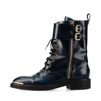 LOUIS VUITTON Leather Short Boots, Size 35 1/2, NL0154, Logo Hardware, Other Shoes