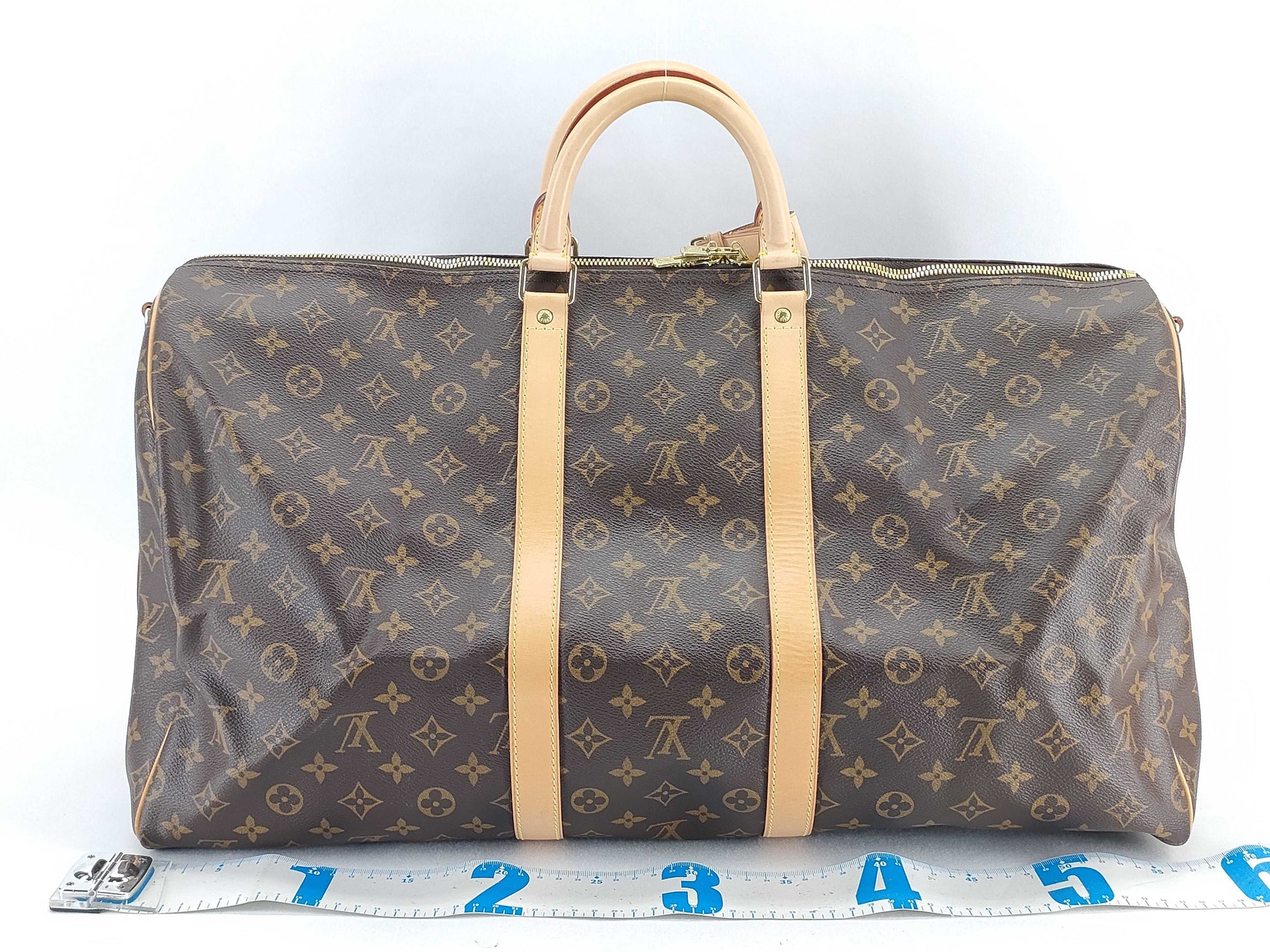 LOUIS VUITTON Monogram LV Monogram Keepall 55 Bandouliere Boston Bag MB0020