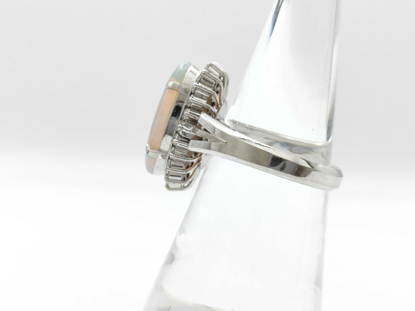 OP3.17ct D0.60ct PT900 10.3g Ring 