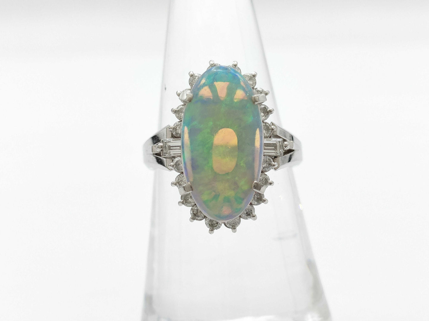 OP3.17ct D0.60ct PT900 10.3g Ring 