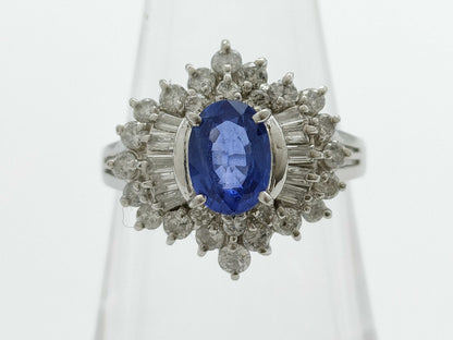 S1.00ct D0.70ct PT900 6.2g Ring 