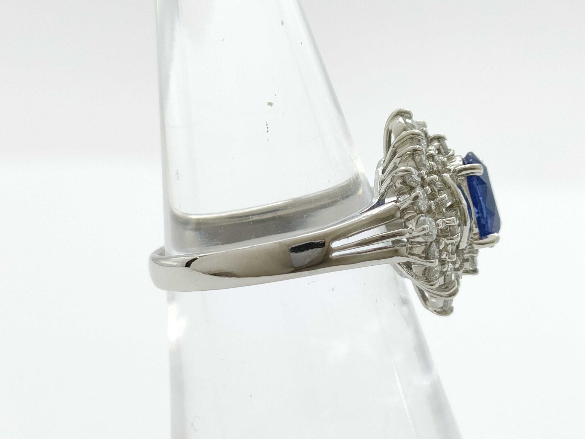 S1.00ct D0.70ct PT900 6.2g Ring 