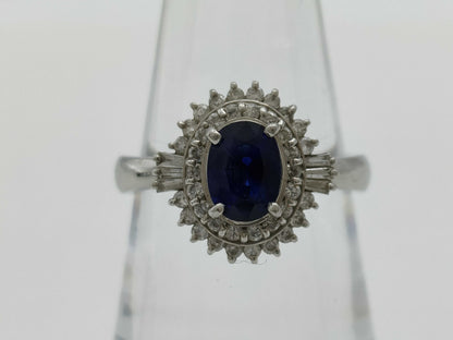 S1.13ct D0.40ct PT900 5.7g Ring 