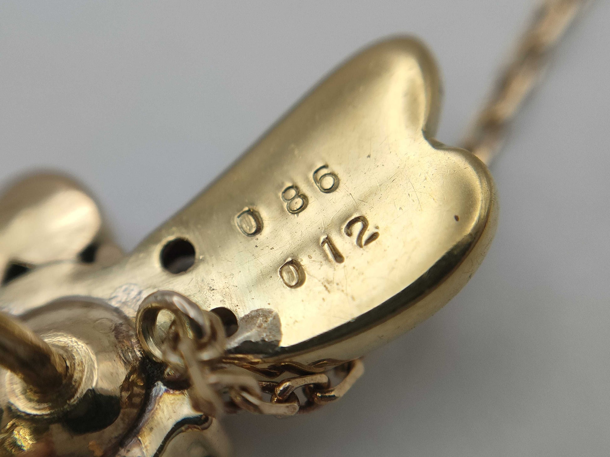 S 0.86ct D 0.12ct K18 4.2g Tie pin/cufflinks 