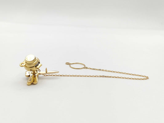 S 0.86ct D 0.12ct K18 4.2g Tie pin/cufflinks 