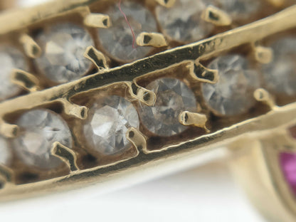 Colored Stone, Transparent Stone, K14, 2.7g Ring 