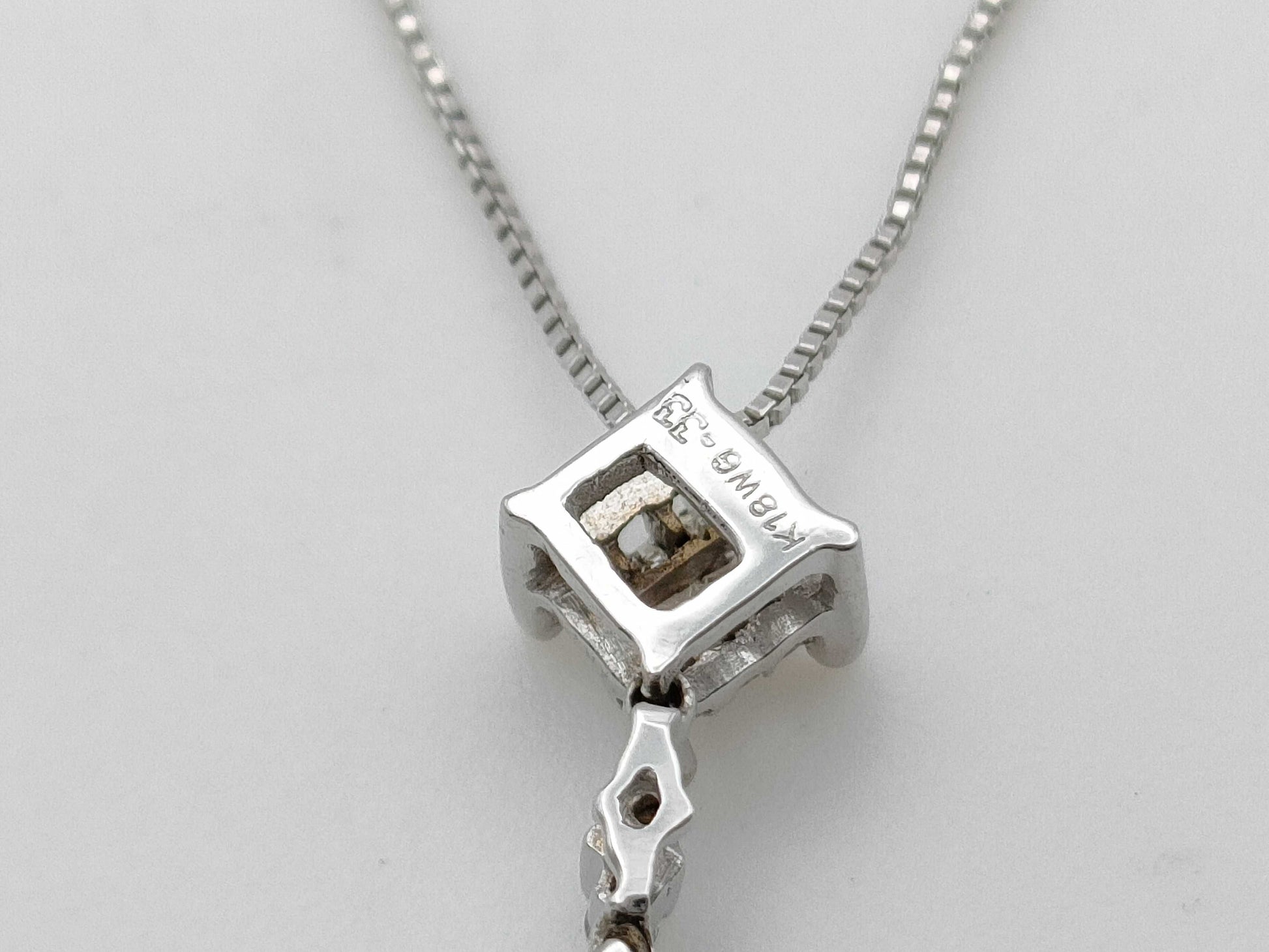 D0.33ct K18WG 3.4g Necklace 