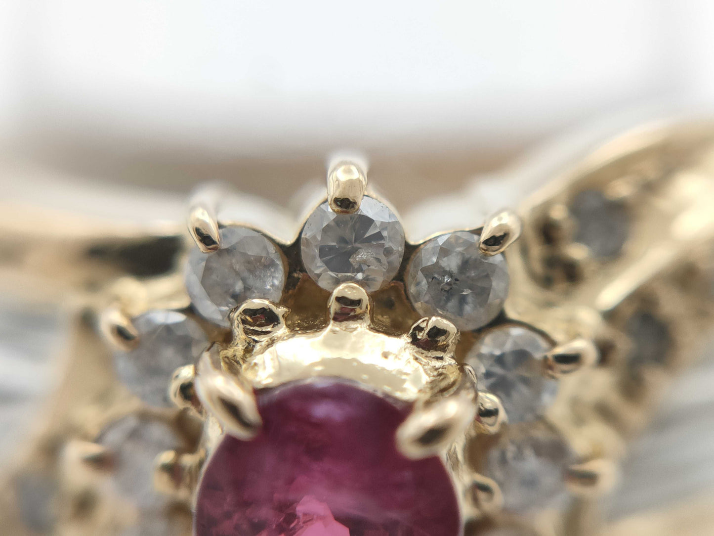 Ruby and Diamond K18/PT900 4.9g Ring 