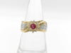 Ruby and Diamond K18/PT900 4.9g Ring 