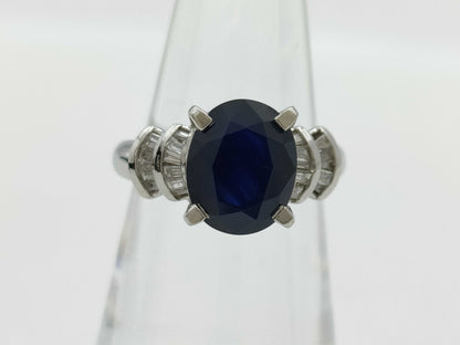 S3.00ct D0.25ct PT900 7.3g Ring 