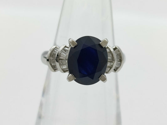 S3.00ct D0.25ct PT900 7.3g Ring 