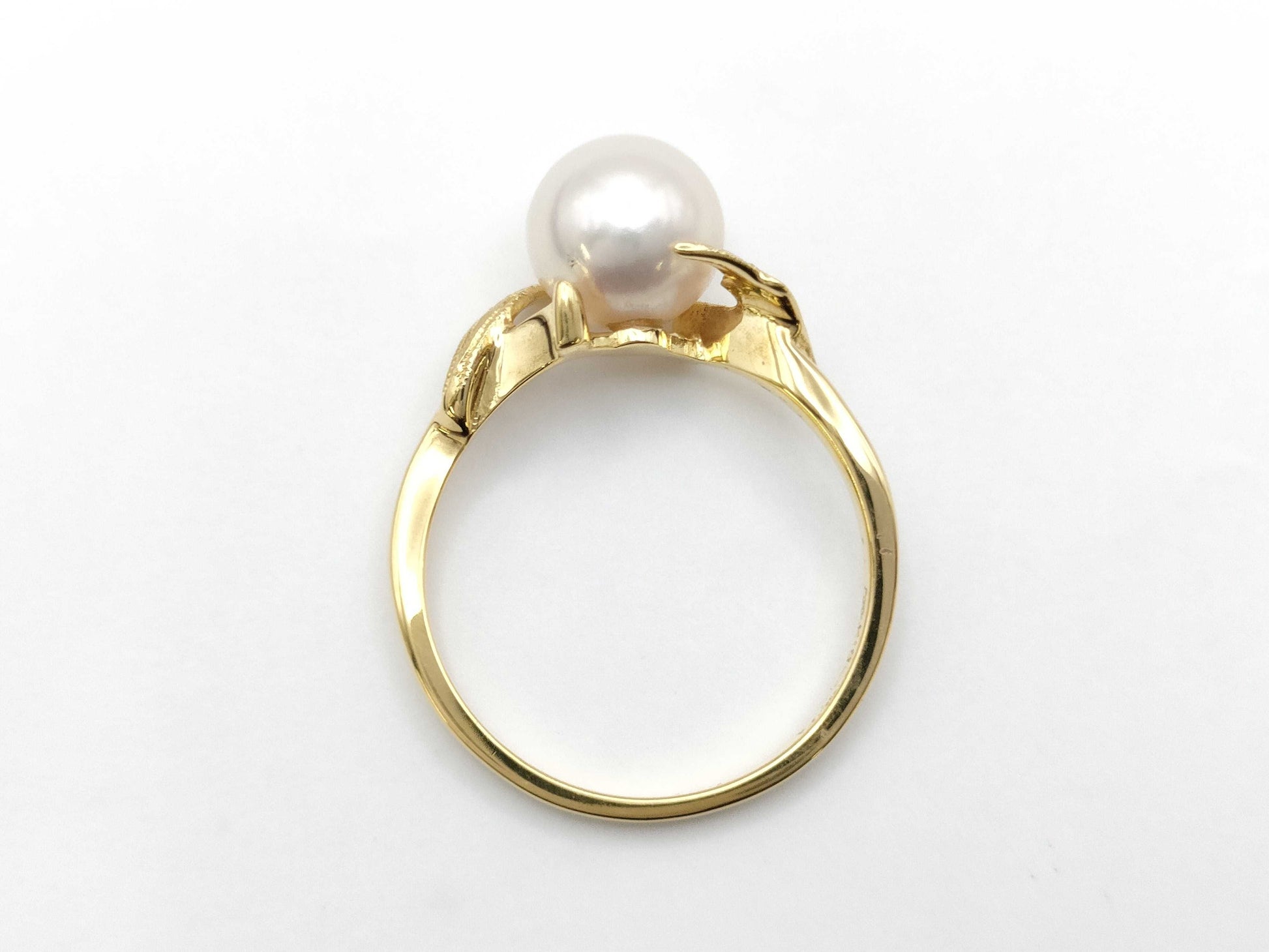 MIKIMOTO Pearl Ring, 7.7mm Diameter, 18K Gold, 2.7g 