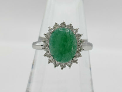 Colored Stone 2.89ct D0.49ct PT900 6.2g Ring 