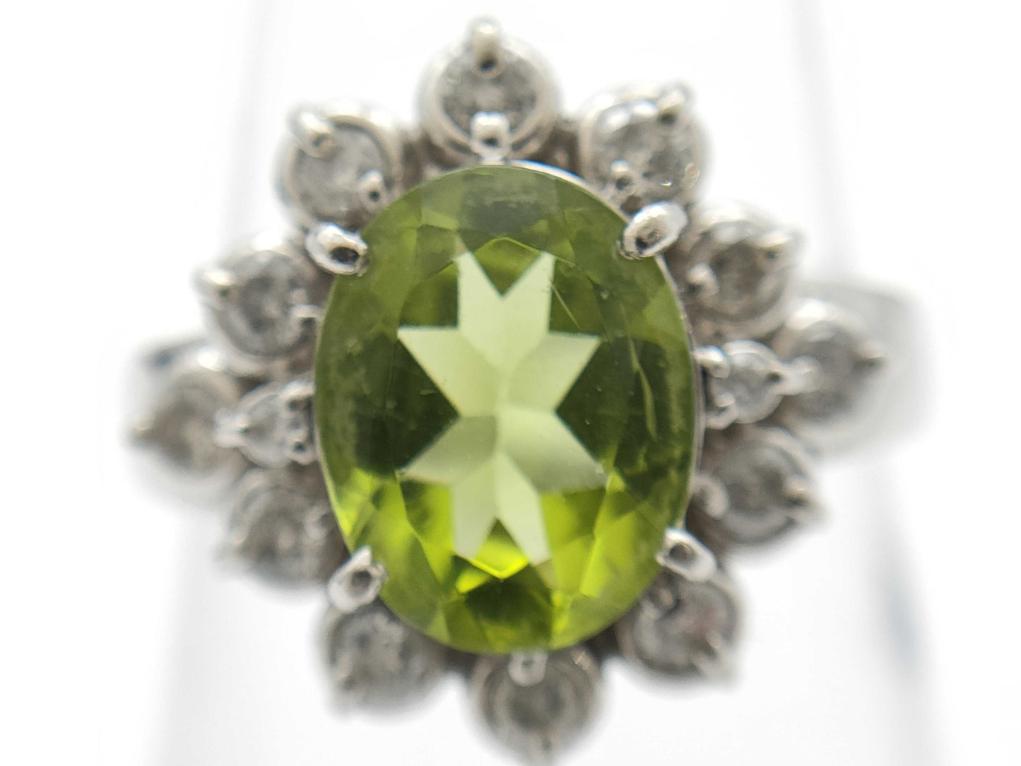 Colored Stone D0.32ct PT900 4.9g Ring 