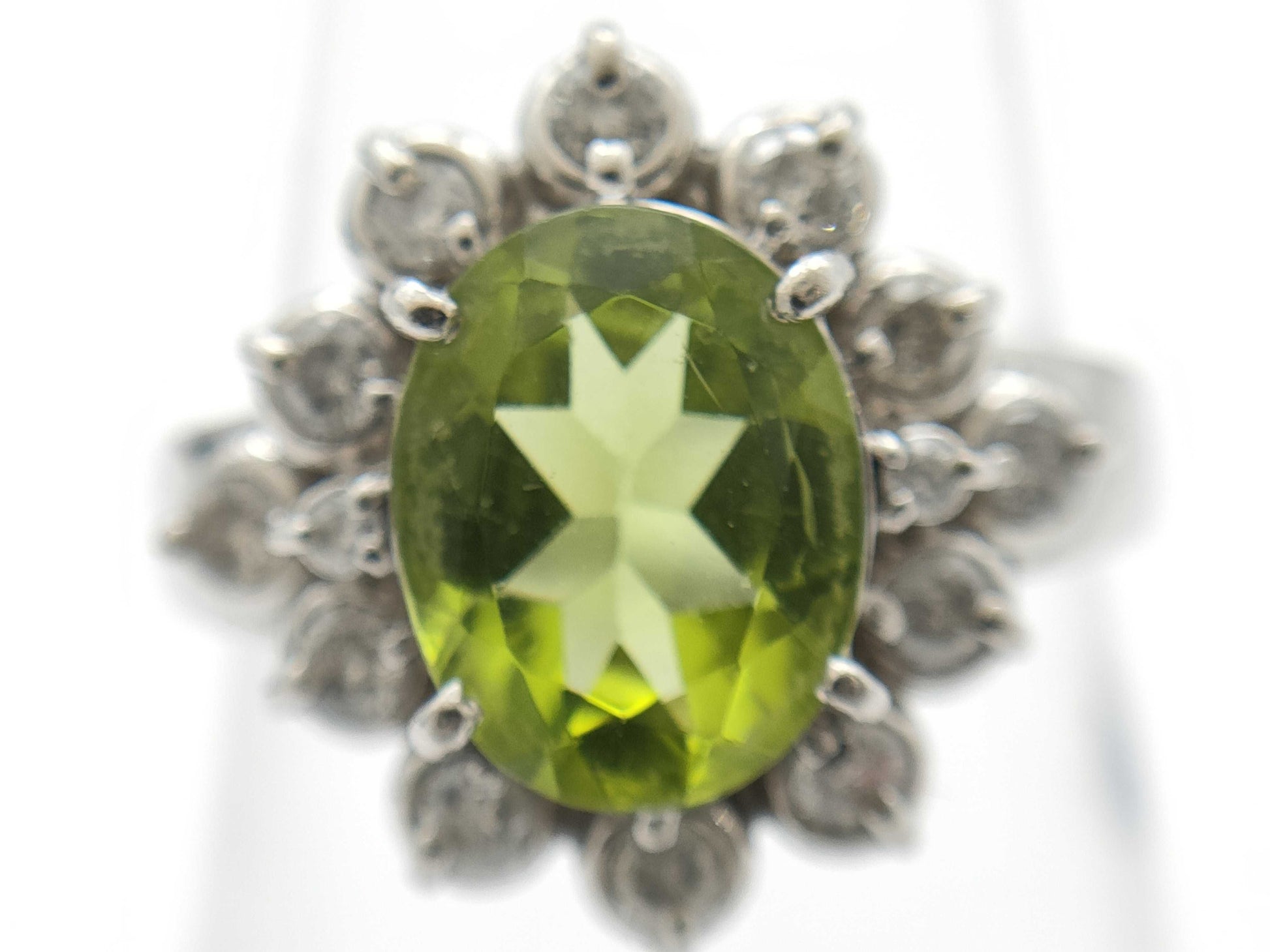 Colored Stone D0.32ct PT900 4.9g Ring 