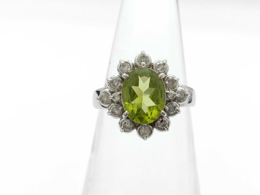 Colored Stone D0.32ct PT900 4.9g Ring 