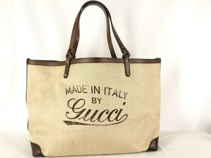 GUCCI GUCCI Craft Canvas Tote Bag with Pouch 247207 002123 Tote Bag