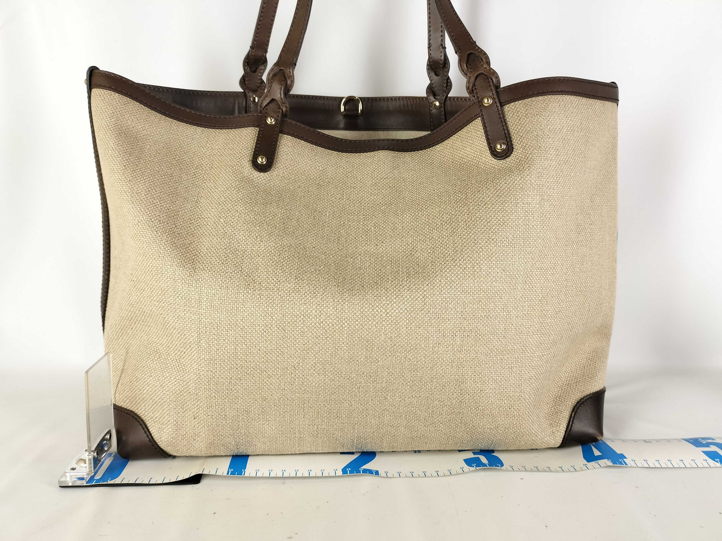 GUCCI GUCCI Craft Canvas Tote Bag with Pouch 247207 002123 Tote Bag