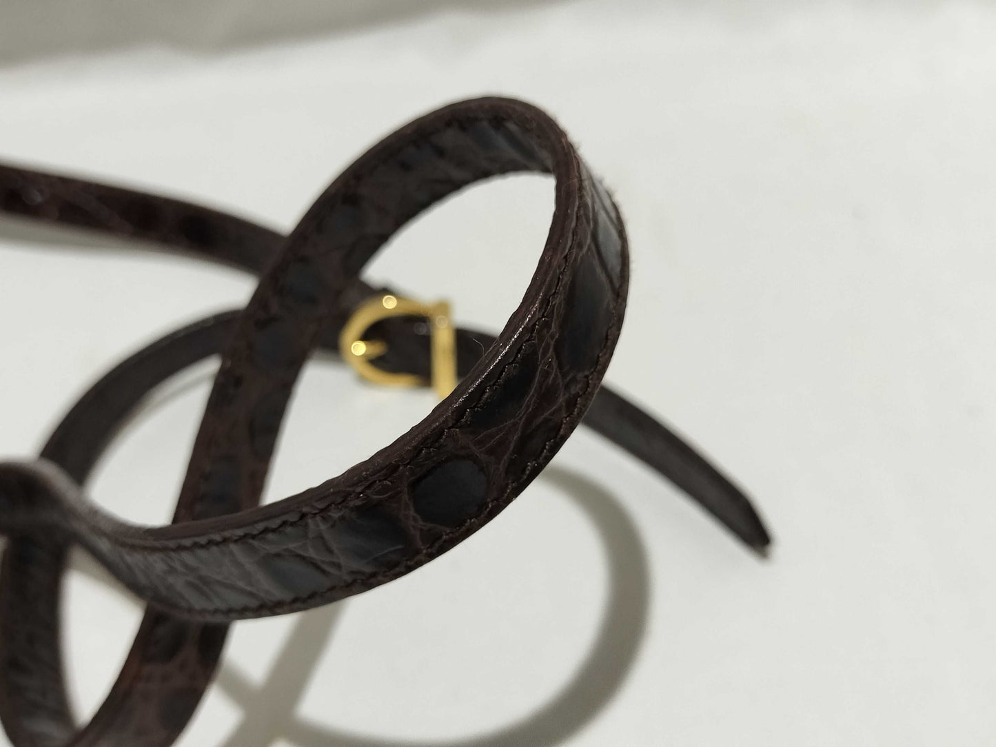 Salvatore Ferragamo Vara Shoulder Bag Crocodile Shoulder Bag