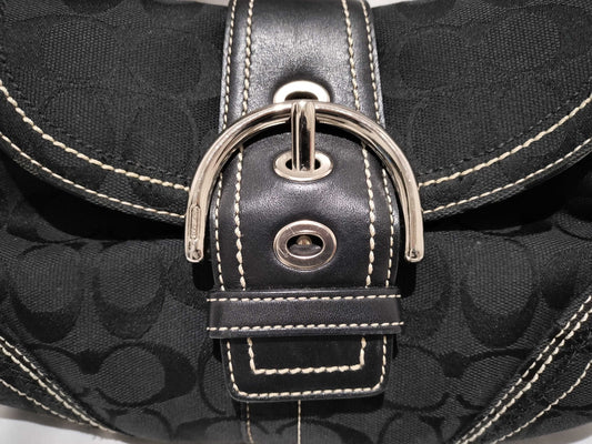 COACH Signature Black Shoulder Bag/Handbag