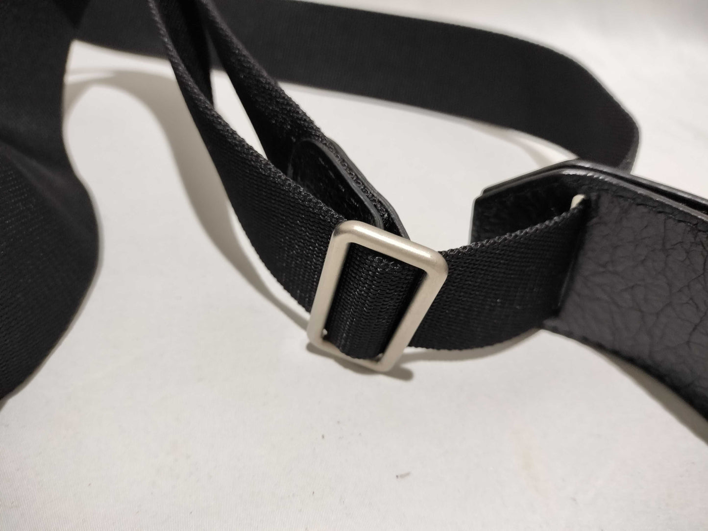 BALENCIAGA Black Leather Crossbody Shoulder Bag