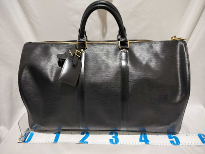 LOUIS VUITTON Epi Louis Vuitton Keepall 50 Black Boston Bag