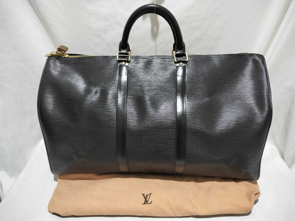 LOUIS VUITTON Epi Louis Vuitton Keepall 50 Black Boston Bag