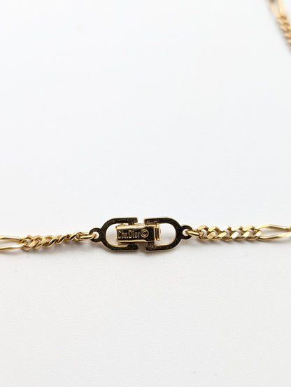 Dior Necklace Logo Gold Necklace