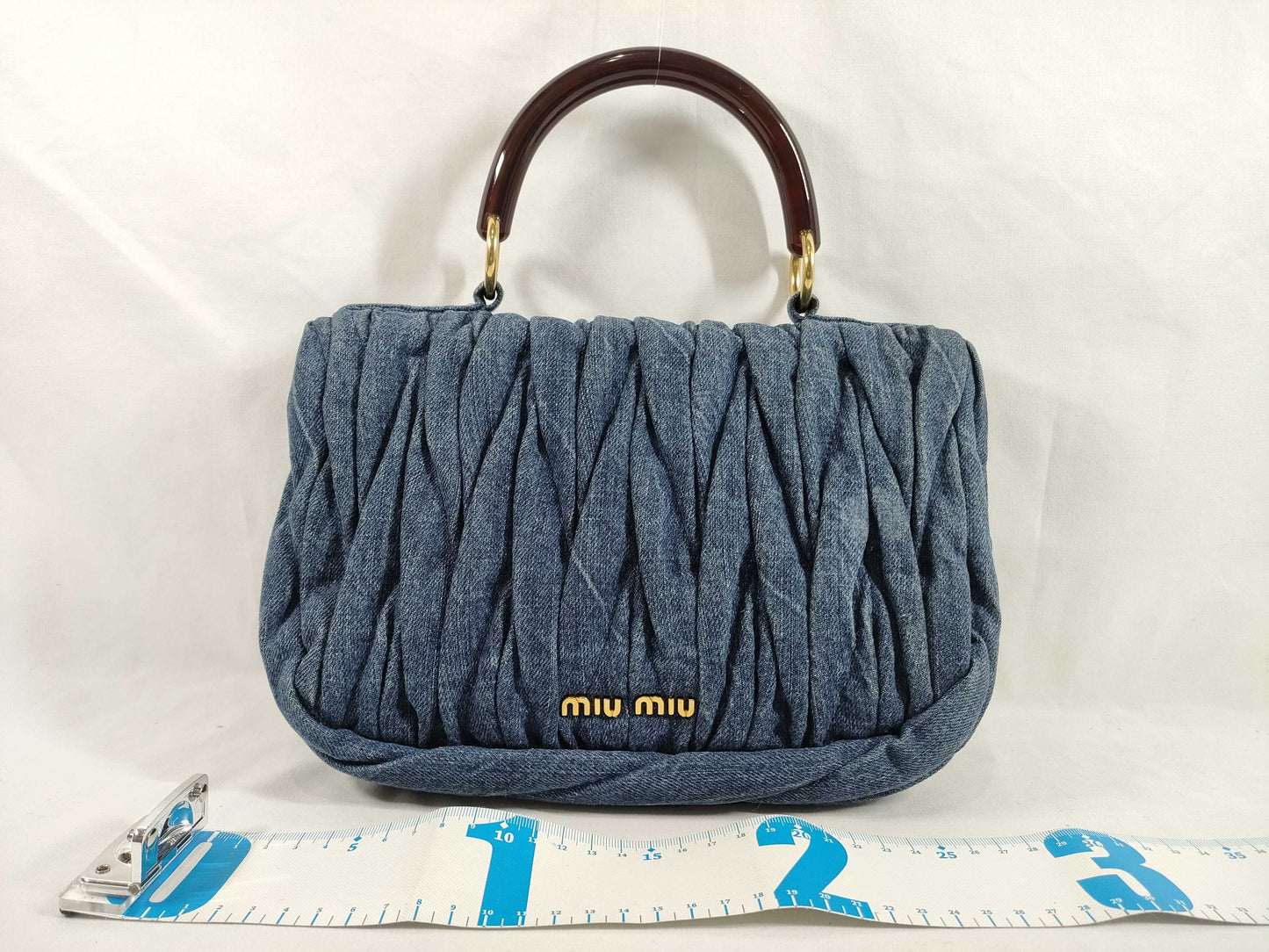 miu miu miu miu denim tortoiseshell handbag Matelasse handbag