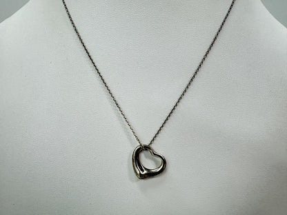 Tiffany & Co. Open Heart Tiffany SV925 Open Heart Necklace 3.3g 41cm Necklace