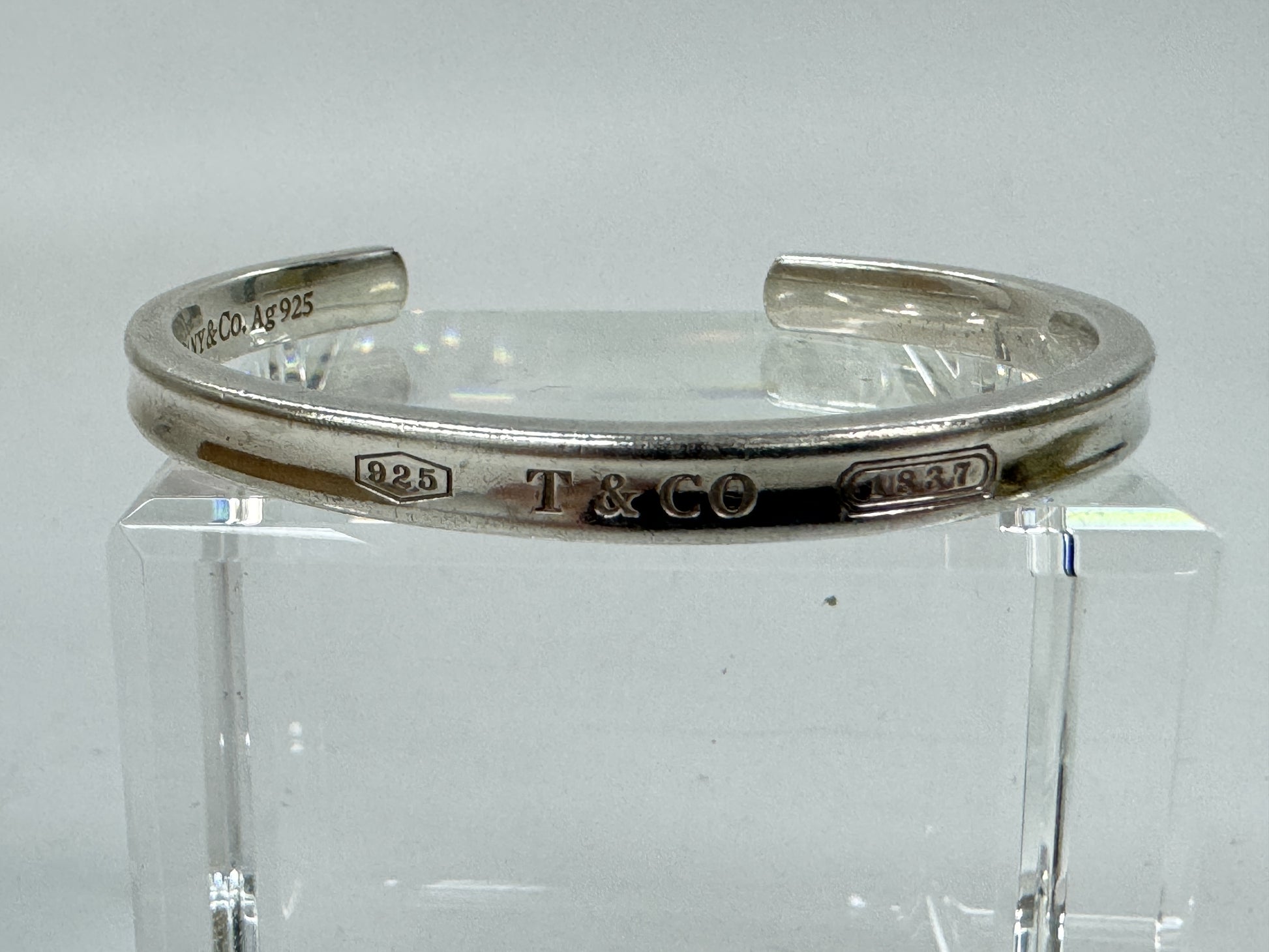 Tiffany & Co. 1837 Ag925 Bangle, 18g, Fits approximately 14.5cm wrist.