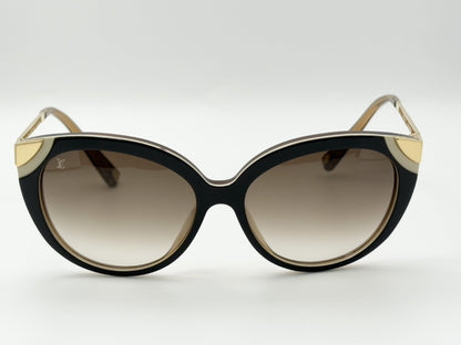 LOUIS VUITTON Z0620E Cat Eye 56□16-140 Sunglasses Amber Brown R0176 Case and Dust Bag Included