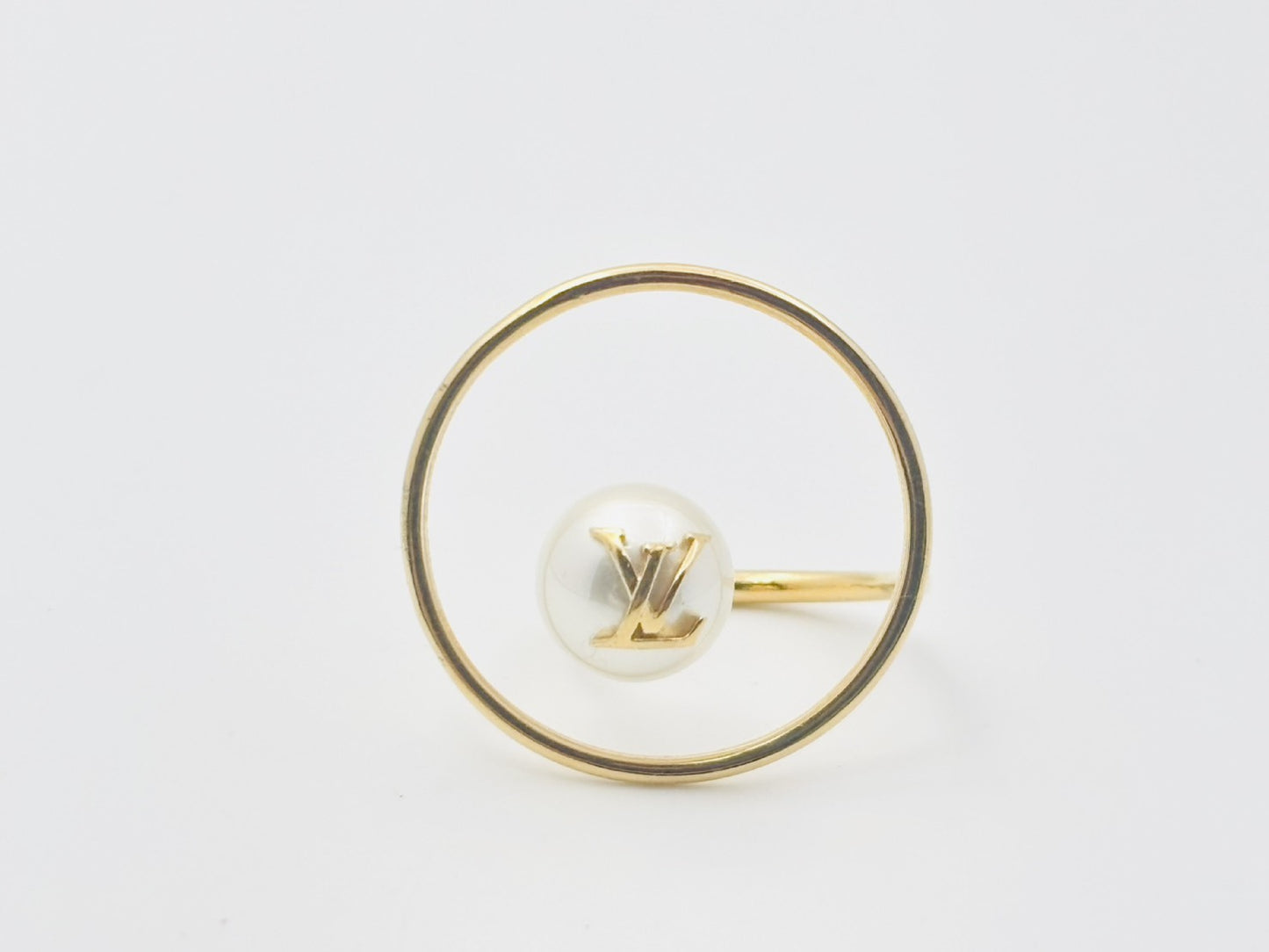 LOUIS VUITTON M1080M Ring LV Eclipse Pearl #M OB1253 Ring