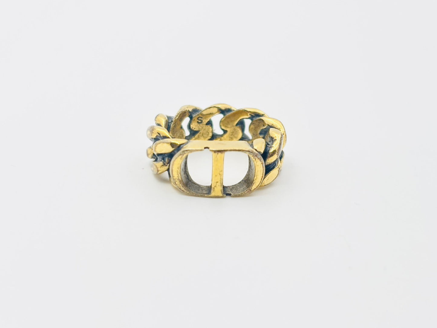 Dior MONTAIGNE30 Montaigne CD Logo Ring #S Aged Gold Ring