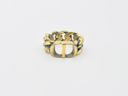 Dior MONTAIGNE30 Montaigne CD Logo Ring #S Aged Gold Ring