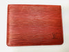 LOUIS VUITTON Epi Rouge Pass Case Card Case/Pass Case/Business Card Case