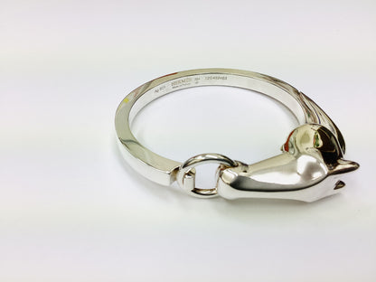 HERMES Gallop Bracelet, Gallop Bangle SH, Silver, Purchased in March 2024, Approx. 67g, Bracelet/Bangle