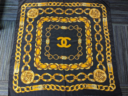 CHANEL Coco Mark Cambon Scarf, Approx. 85 x 85cm