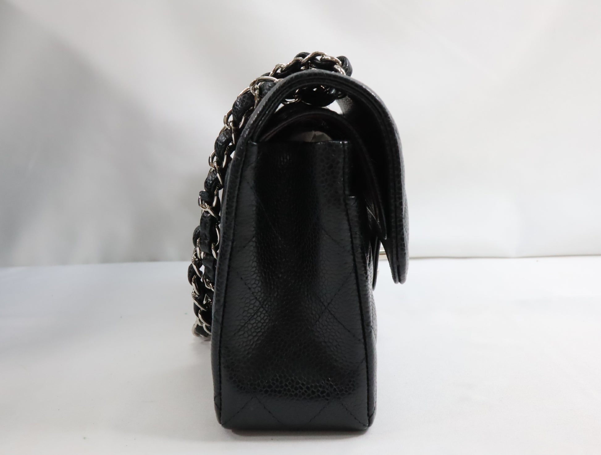 CHANEL Caviar Skin Matelasse 23 Double Flap Shoulder Bag