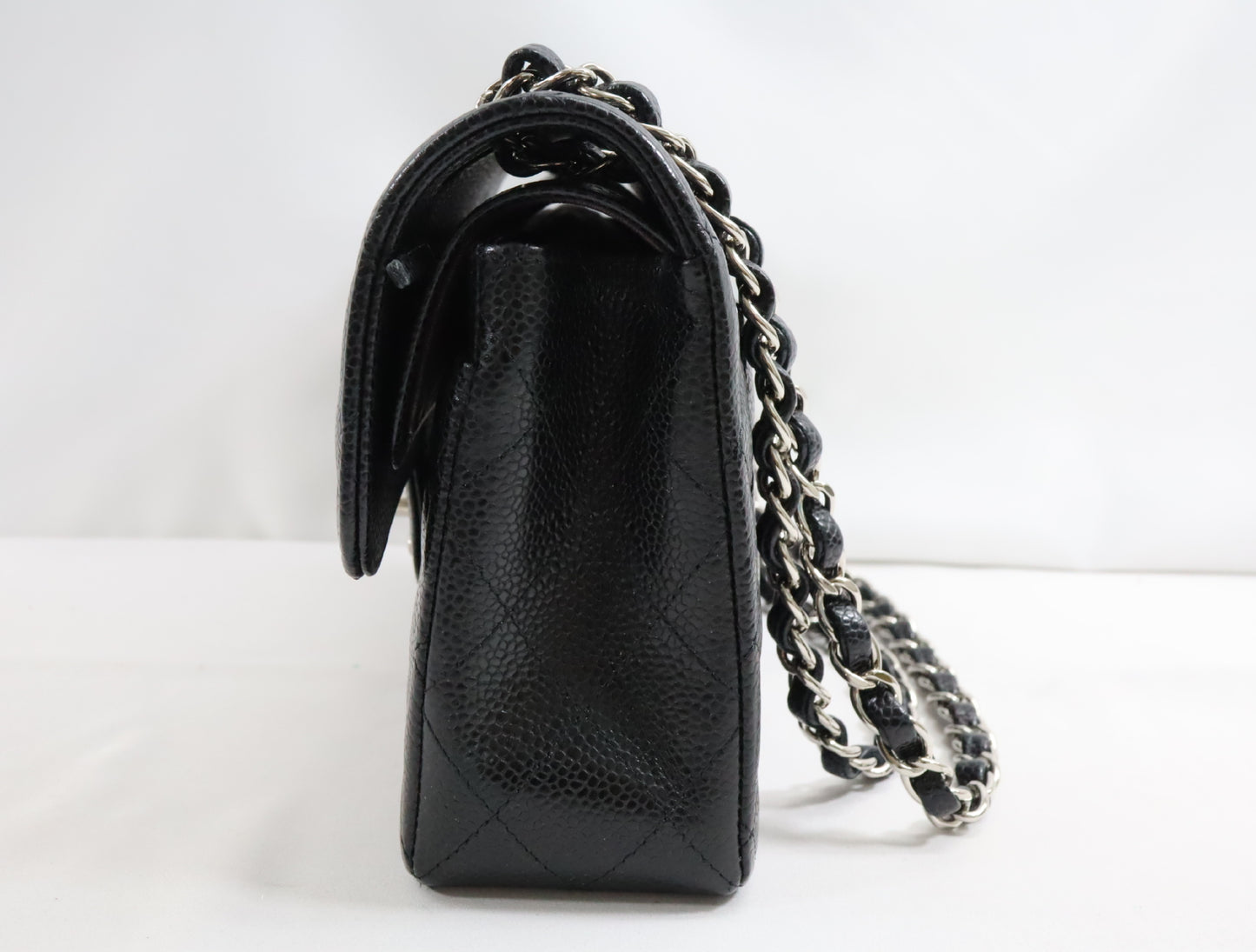 CHANEL Caviar Skin Matelasse 23 Double Flap Shoulder Bag